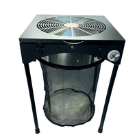 Tondeuse debout motorisée électrique de 18 pouces avec triple garniture de bourgeon de feuille en acier inoxydable Outil en métal d'utilisation de jardin dans un emballage en boîte