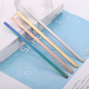 Commercio all'ingrosso per le donne Flessione piatto in acciaio inox pianura del polsino del braccialetto 1/4 pollici di larghezza incisione del metallo del braccialetto spazi vuoti braccialetto - Product Image 3