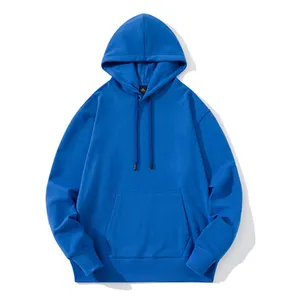 Sweatshirt Custom Unisex Heavyweight Plain Blank Logo 100% Baumwolle Französisch Terry Streetwear Fleece Übergroße Männer Bulk Black Hoodie