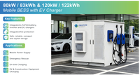 Systèmes de stockage d'énergie mobiles et de recharge de véhicules électriques (BESS) pour projets industriels, 71 kWh, 80 kWh, 106 kWh, fabriqués en Chine par un fabricant de BESS