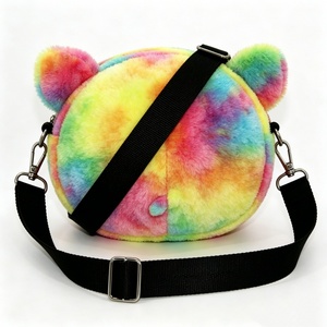 Customized Rainbow Pig Plush Crossbody Bag,Tie-Dye Pig Plush <b>Purse</b>,<b>Cute</b> Pig Plush Shoulder Bag,Multicolor Pig Plush Crossbody - Product Image 3