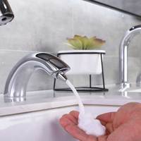 Robinet de cuisine en laiton poli de 1l à 5l, robinet à capteur automatique sans contact avec distributeur de savon