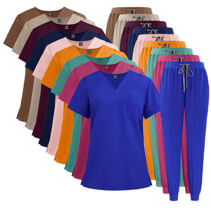 2025 gran oferta poliéster suave Hospital Doctor Wear ropa lavable enfermera Scrub Set para mujeres enfermería Scrub uniformes - Product Image 3