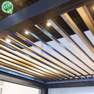 Foshan Design Gazebo en aluminium bioclimatique Pergola d'extérieur à toit persienne motorisée pour terrasse - Product Image 6