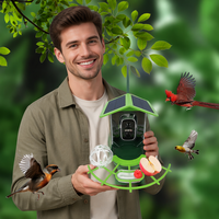 Mangeoire à oiseaux intelligente avec caméra HD 2,5K, reconnaissance d'oiseaux par IA, alimentation solaire, alerte en temps réel, capture automatique, excellent cadeau pour les amoureux des oiseaux