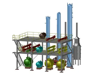 Déchets de produit breveté huile moteur utilisée convertir en diesel et huile de base recyclage machine de distillation