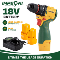 Perceuse sans fil industrielle 18V 2.0AH avec moteur sans balais, outil électrique rechargeable avec batterie pour la construction et le vissage