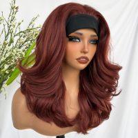 Perruques synthétiques à bandeau Kemy Hair Copper Latisha, texture naturelle, fibre résistante à la chaleur, perruque synthétique pour femmes noires