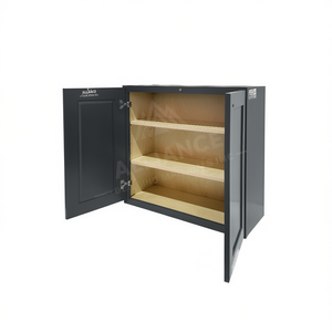 Armoire murale de style Alliance Shaker, 24-36 pouces de largeur x 30-36 pouces de hauteur, en kit, RTA, armoire de rangement de cuisine, design moderne en bois - Product Image 1