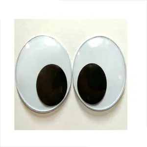 Raco Oval Googly Eyes胶粘剂白色wiggly eyes 3毫米-40毫米