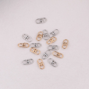 Hebilla Giratoria Metálica en Forma de Ocho, Bañada en Oro Blanco KKC, Accesorios DIY para Bolsos, Práctico Anillo Conector para Llavero - Product Image 1