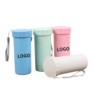 Wholesale Wheat Straw <b>Water</b> <b>Bottle</b> Advertising Cups <b>Custom</b> Wheat Straw Logo Printing <b>Water</b> <b>Bottle</b> for Activities - Product Image 3