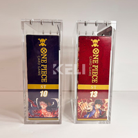 Boîte en acrylique transparent anglais trois capitaines se rassemblant pour One Piece Ultra Starter Deck ST-10 et ST-13 étui de protection d'affichage en acrylique