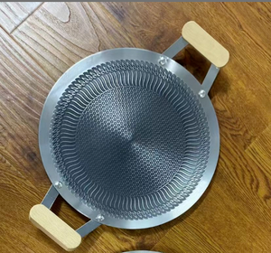 316 Stainless Steel Barbecue <b>Pan</b> with Handle, Suitable for Outdoor Barbecues, Camping, and <b>Induction</b> Cooking - Product Image 2