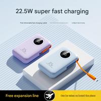 Nouvelle arrivée PD 20W Power Bank 10000mah charge rapide avec câble de USB-C rétractable intégré pour iPhone 16 15 Pro Max Samsung