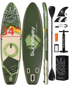 จีนผลิต SUP บอร์ดพายแบบเชื่อมร้อน ดรอปสติทช์ แบบเป่าลม สำหรับตกปลาและครอบครัว รุ่น SH06/5 รับทำโลโก้ตามสั่ง - Product Image 1
