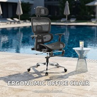 Chaise de conférence exécutive moderne et traditionnelle, chaise de bureau ergonomique pivotante en maille avec fonctions réglables pour usage hôtelier