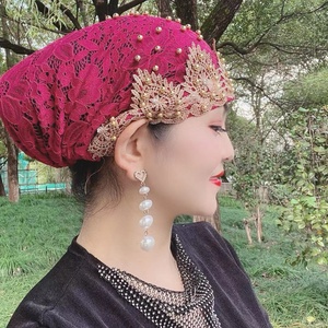 Highly elastic Muslim women's modal headscarf, tube-shaped undercap, plain-colored inner cap, silk cotton ethnic <b>hat</b> - Product Image 5
