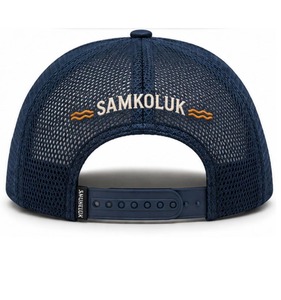 Custom Red Embroidery Trucker <b>Cap</b> 6 Panel Mesh Back Adjustable <b>Snap</b> Hat Unisex Outdoor Lifestyle Headwear - Product Image 3