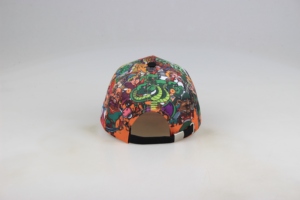 Casquette de baseball BSCI Houda Sporty Common Custom Twill avec impression numérique en relief, motif lettres, polyester/coton, boucle métallique, quatre points - Product Image 4