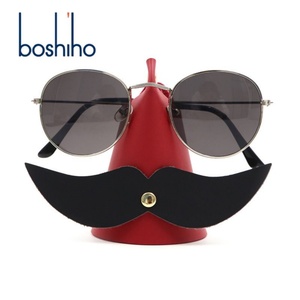 Boshiho Customized Durable Pu Leather Beard Shape Eyeglasses <b>Case</b> & Display Stand Foldable Organizer <b>for</b> Eyeglasses <b>Sunglasses</b> - Product Image 4