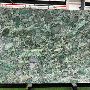 Losa Decorativa de Cuarcita Verde Paladio de Lujo Única, Superficie Pulida, Fondo de Pared para <span class=keywords><strong>Hotel</strong></span> y Hogar, Encimera de Cocina - Product Image 1