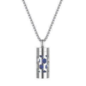 Trendy Punk Stainless Steel Aromatherapy <b>Essential</b> <b>Oil</b> <b>Diffuser</b> Locket Perfume Pendant - Product Image 4