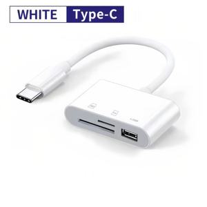 Adattatore 3 in 1 da Tipo C a <span class=keywords><strong>USB</strong></span> con Lettore di Schede TF <span class=keywords><strong>SD</strong></span> <span class=keywords><strong>Convertitore</strong></span> OTG <span class=keywords><strong>USB</strong></span> C per MacBook Laptop Samsung Xiaomi Adattatori Android - Product Image 3