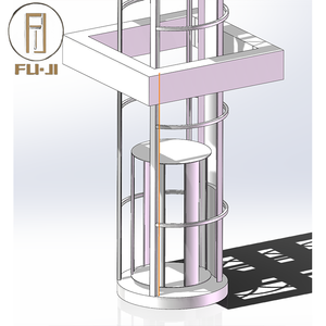 كبسولة مصعد صغيرة بأرضية PVC محرك تيار متردد بدون تروس على الطراز الصيني 2-4 منازل/شقق سكنية - Product Image 3