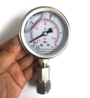Manomètre numérique, calibrateur de manomètre, mbar, huile hydraulique, acier inoxydable, manomètre de valeur, manomètre de pression pour R32 Exd