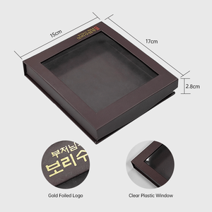 Custom Matt <b>Black</b> Paper Magnetic Closure Clear Window Gift <b>Box</b> Packaging With Clear PVC Window - Product Image 6