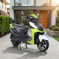 Scooter électrique pour adultes 60-80 km/h, cyclomoteur électrique écologique, siège passager confortable, frein à disque avant, deux roues