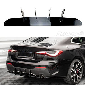Glossy Black <b>Car</b> Rear Bumper <b>Diffuser</b> Lip Splitters Spoiler Rear Bumper Protector <b>for</b> BMW 4 Series Coupe G22 2020+ <b>Car</b> Styling - Product Image 1