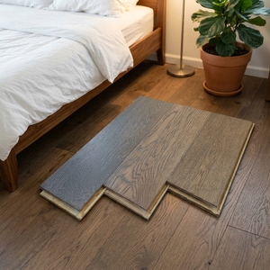 <span class=keywords><strong>Parquet</strong></span> en bois massif de chêne naturel de 2 mm, stratifié, brossé, revêtement de sol en chêne à 2 couches pour usage résidentiel - Product Image 4