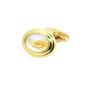 Juego de Gemelos Elegantes con <span class=keywords><strong>Plumas</strong></span> y Piedras, Personalizados para Traje de Hombre, Accesorio de Moda para <span class=keywords><strong>Camisa</strong></span>, Joyería de Moda para Boda, Regalo - Product Image 2