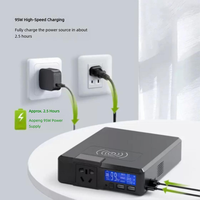 ANSIMSGO 200W Batterie de stockage d'énergie portable pour extérieur, alimentation de secours pour camping-car et situations d'urgence