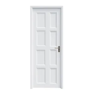 Hot selling Europe style interior uv protection water proof white color upvc panel doors