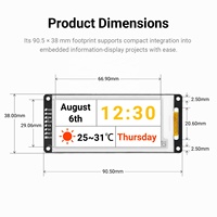 Modul Layar E-Paper 4 Warna 2,9 inci 128x296 SPI E-Ink, Kompatibel 3.3V/5V untuk ESP32 Raspberry Pi Label Rak Elektronik