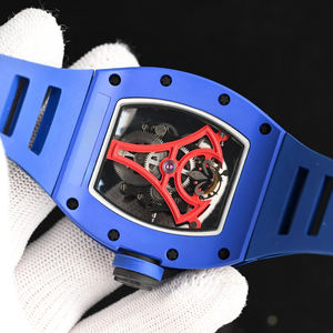 Montre en céramique Tourbillon édition limitée 2025, best-seller, design contrasté rouge et bleu, parfaite pour la collection de montres des hommes modernes - Product Image 5