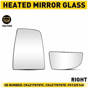 Lentes de Espejo Retrovisor para Ford Transit, Superior e Inferior, CK4Z17K707A, Repuestos, Vidrio ABS Negro - Product Image 5