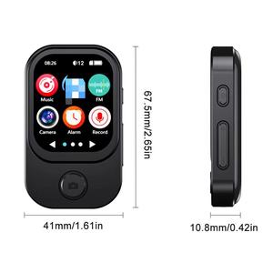 กล้องเซลฟี่แบบพลิกได้ หน้าจอสัมผัส เครื่องเล่น MP3 HiFi 60H สำหรับวัยรุ่น เครื่องเล่น MP4 พกพา วิทยุ FM ไร้สาย สำหรับการเดินทาง ขายดี - Product Image 3