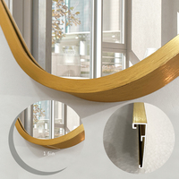 Miroir mural moderne cadre en métal, grand format, Style français, Design de luxe, miroir mural