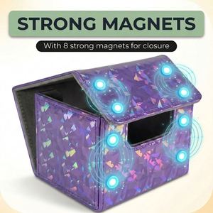 Boîte de rangement exclusive scintillante pour plus de 100 cartes - Étui TCG brillant pour Commander Pokémon, prête à être expédiée - Product Image 4