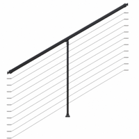 Système de garde-corps d'escalier en aluminium au design modulaire moderne BH, options multicolores, conception de modèle 3D, garantie à vie, personnalisable