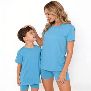 Customized Bamboo Fabric Family <strong>Pyjama</strong> Clothes Mommy and Me Baby Sleepwear Loungewear Nightgown Pjs Sets Family Matching Pajama - Product Image 1
