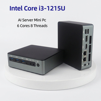 In Stock Fast Ship Intel I3 1215U 6 Core DDR5 NVME SSD Mini Pc Windows 11 Linux Gaming Office Business Dual Ethernet Mini Pcs