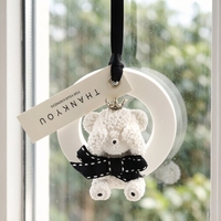 Diffuseur d'huiles essentielles en céramique suspendu en forme d'ours en peluche, pierre aromatique, désodorisant d'air, pendentif, parfum pour la maison et la voiture