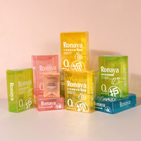 Boîte pliante en plastique PET/PVC/PP transparente personnalisée pour l'emballage de bonbons à l'ester de lutéine, boîte en plastique transparente personnalisée imprimée