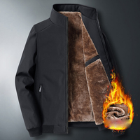 Veste matelassée pour homme grande taille, pour hommes matures, épaisse, thermiquement isolée, col mandarin, coupe classique confortable, manteau d'hiver