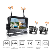 Système de caméra de recul sans fil 2,4 GHz pour camion et voiture avec moniteur pour l'aide au stationnement des véhicules, étanche